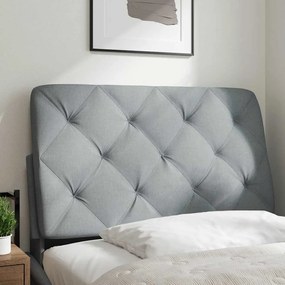 Almofadão de cabeceira 80 cm tecido cinzento-claro