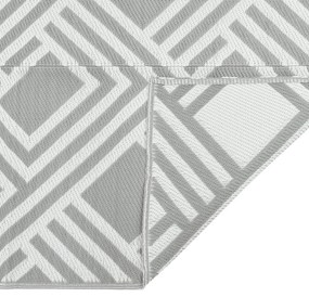 Tapete de exterior 160x230 cm ARAKIL PP cinzento