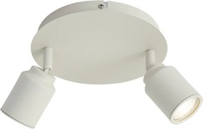 Foco embutido moderno bege 2 luzes IP44 - Ducha