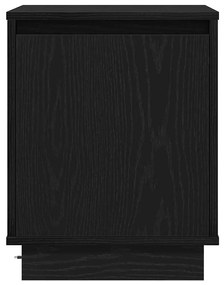 Cômodas de Cabeceira com Luzes LED 2 pcs Preto 39x34,5x50 cm
