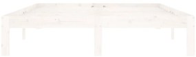Estrutura de cama 140x200 cm pinho maciço branco