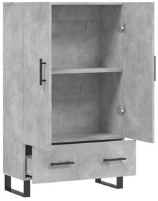 Aparador alto 69,5x31x115 cm derivados de madeira cinza-cimento