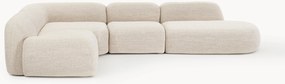Sofá de canto modular XL em bouclé Wolke
