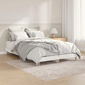 vidaXL Estrutura cama 120x190 cm derivados de madeira branco brilhante