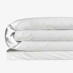 Capa De Edredom De Cetim Sampras 300 Fios Branco & Cama 135/140cm (220 X 220 Cm) - Sklum