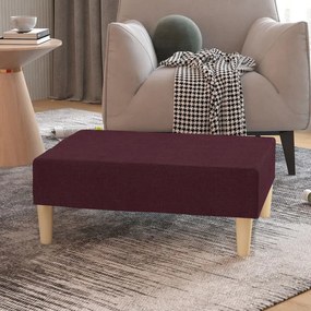 vidaXL Apoio de pés tecido 78x56x32 roxo