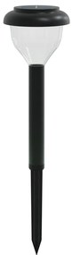 Luzes solares p/ caminhos c/ espigões 4 pcs branco quente e RGB