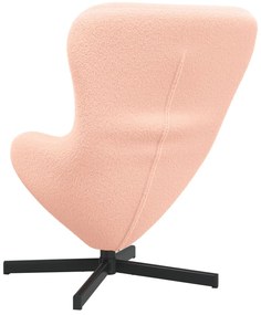 Poltrona Ovo vidaXL Rosa em Tecido Semelhante à Lã