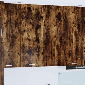 vidaXL Armário suspenso Riga Carvalho Defumado 80 x 31 x 100 cm