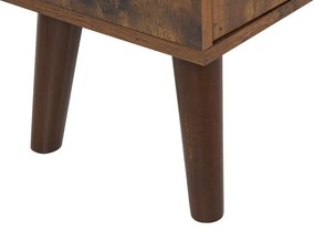 Estante com 2 portas castanha escura VICOSA Beliani