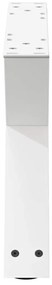 Pés para mesa de centro 2 peças, branco, 60x(30-31,3) cm, aço