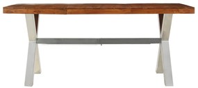 Mesa de jantar 180x90x76 cm madeira maciça