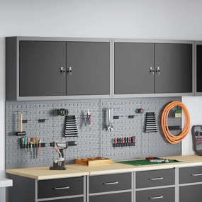 Conjunto de Gabinete e Painel de Ferramentas vidaXL com 6 Peças Montad