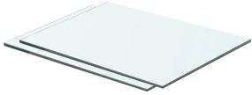 vidaXL Prateleiras 2 pcs 40x25 cm vidro transparente