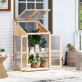 Mesa de bancada para vasos de jardim com treliça e gaveta removível
