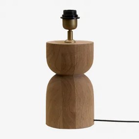 [*]base Para Lâmpada De Mesa Diniz ↑20 Cm & Madeira De Manga - Sklum