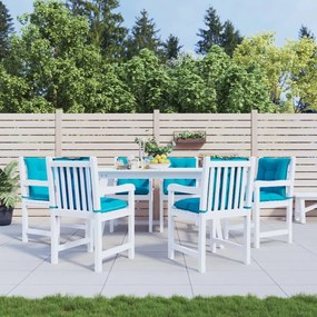 vidaXL Almofadões lombares p/ cadeiras jardim 6 pcs tecido turquesa
