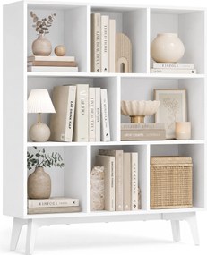 Estante sala, 8 compartimentos, 24 x 90 x 107,4 cm Branca