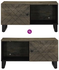 Mesa de centro 80x50x40 cm madeira de mangueira maciça preto