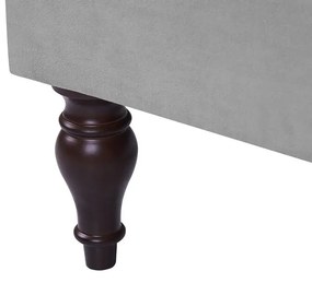 Chaise-longue à direita com arrumação em veludo cinzento claro PESSAC II Beliani