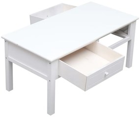 Mesa de centro 100x50x45 cm madeira branco