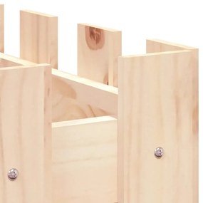 Canteiro elevado c/ design de cerca 150x30x30 cm pinho maciço