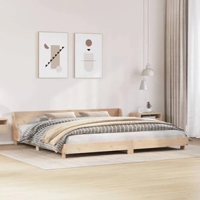 vidaXL Cama sem colchão 200x200 cm madeira de pinho maciça