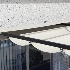 Pérgola de Parede com Toldo Retrátil – Modelo Coimbra – 3,9x2,9 m – Es