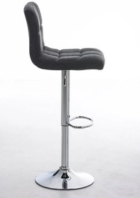 Banco de bar Peru em tecido 46 x 94-114 x 47 cm Cinzento escuro