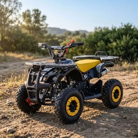 Mini Moto Infantil para crianças 5 a 9/10 anos Gasolina 50 CC Beneo Motors Cobra com limitador de velocidade Amarela