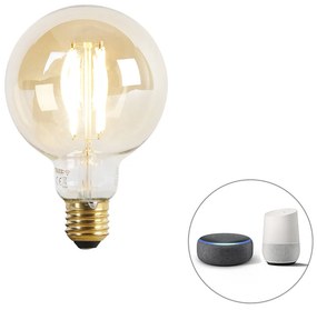 Lâmpada LED inteligente E27 G95 ouro 7W 806lm 1800K - 3000K