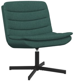 vidaXL Cadeira giratória Verde Escuro 63 x 75 x 76 cm tecido