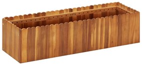 vidaXL Vaso/floreira de jardim 100x30x25 cm madeira de acácia maciça