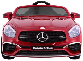 Carro elétrico para Crianças 12V  Mercedes AMG SL65 Rodas de EVA, Assento de couro Vermelho Pintado