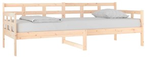 Sofá-cama 80x200 cm madeira de pinho maciça