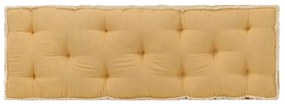 vidaXL Almofadão para sofá de paletes 120x40x7 cm amarelo