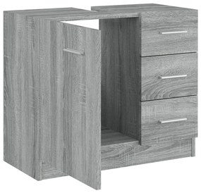 Móvel p/ lavatório 63x30x54 cm derivados madeira cinza sonoma
