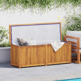 vidaXL Caixa para jardim 150x50x55 cm madeira de teca maciça