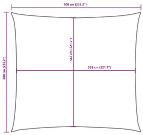 Para-sol estilo vela tecido oxford quadrado 6x6 m verde-escuro