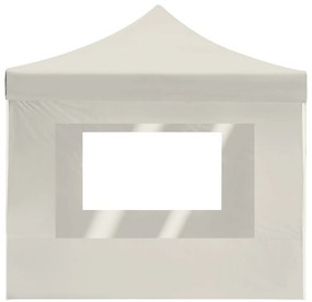 Tenda dobrável profissional com paredes alumínio 4,5x3 m creme