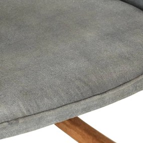 Cadeira de Baloiço com Apoio de Pés - Cinzento - Design Vintage