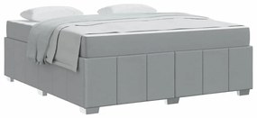 Estrutura da Cama Cinzento-claro 180 x 200 cm tecido