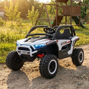 Buggy elétrico para Crianças 24V, 4x4  Buggy 4x4 KCK Rodas de espuma EVA Branco