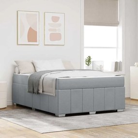 vidaXL Estrutura da Cama Cinzento-claro 140 x 200 cm tecido