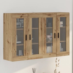 vidaXL Armários de Parede 2 peças Carvalho Artisan 69.5x34x90 cm Madeira de Engenharia