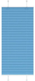 Azul Plissada Cega 65x100 cm Largura Tecido 64,4 cm Poliéster