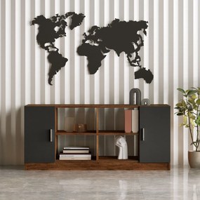 Armário Multiusos VO6 – Nogueira-Antracite – 139,8x61,8x46,3 cm