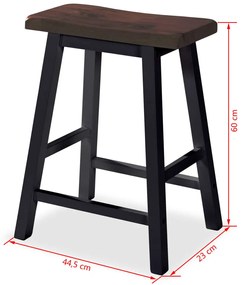 Conjunto de bar 3 pcs MDF preto