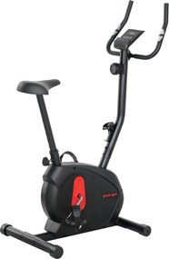 Bicicleta Estática com 8 Níveis de Resistência Magnética Sensor de Frequência Assento Ajustável Ecrã LCD 88x50,5x131,5 cm Preto
