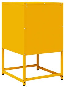 Mesa de cabeceira 36x39x60,5 cm aço laminado a frio mostarda